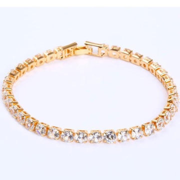 Dazzling 4mm Silver Color AAA+ Cubic Zirconia Diamonds Tennis Bracelet For Women - The Jewellery Supermarket